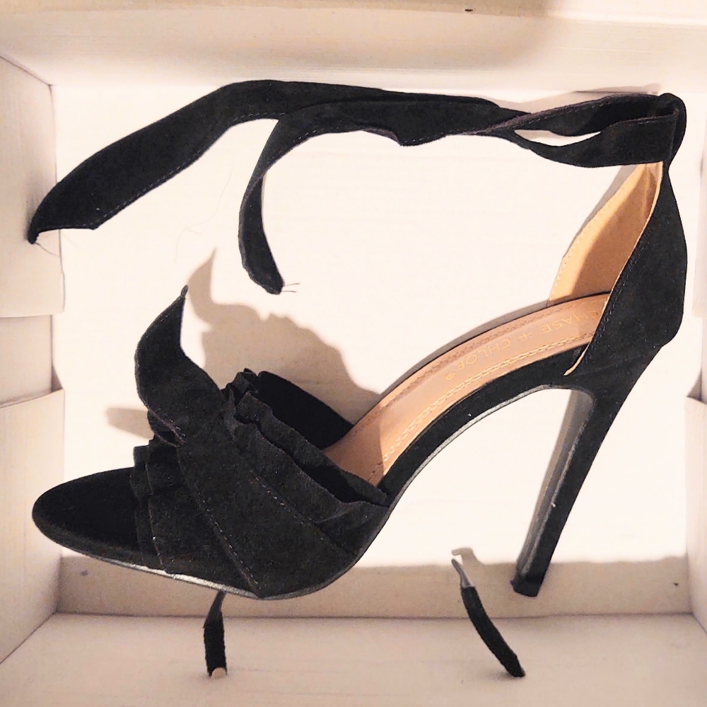 Velvety Black Heels